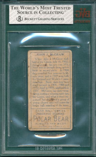 1911 T205 McGraw Polar Bear Tobacco BVG 2