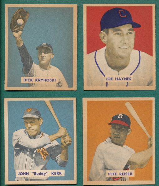 1949 Bowman Lot of (22) High Numbers *Crease Free*