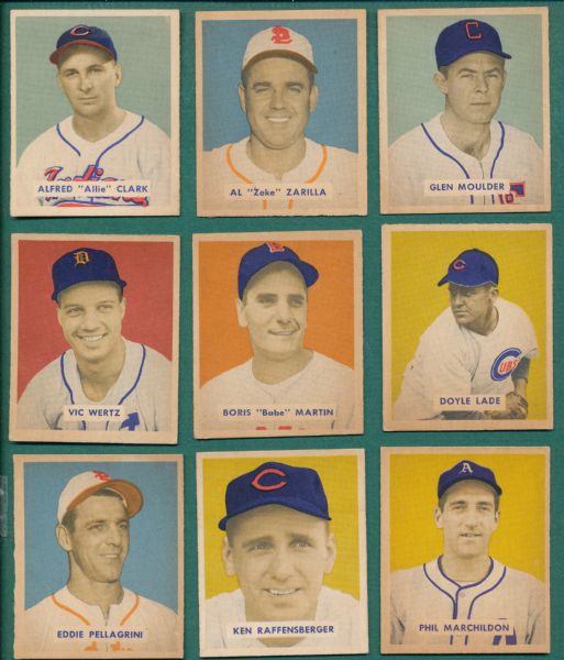 1949 Bowman Lot of (22) High Numbers *Crease Free*
