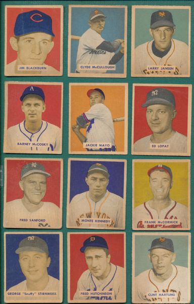 1949 Bowman Lot of (16) High Numbers W/ Lemon