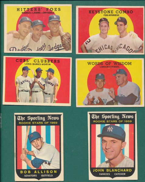 1959 Topps Lot of (47) Combos, Teams & Rookies W/ Drysdale