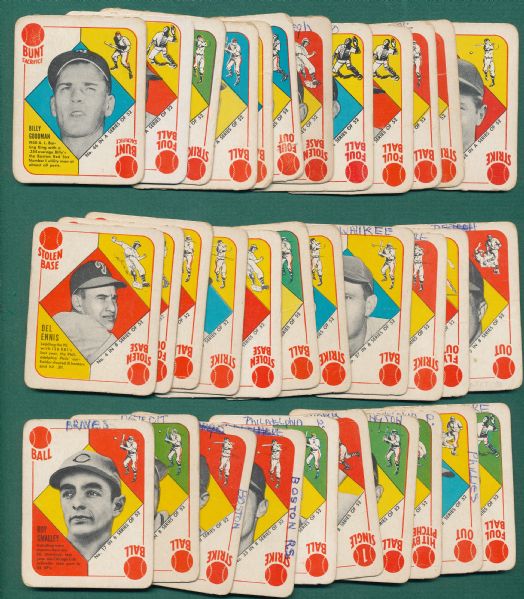1951 Topps Blue & Red Lot of (37) W/ Ashburn
