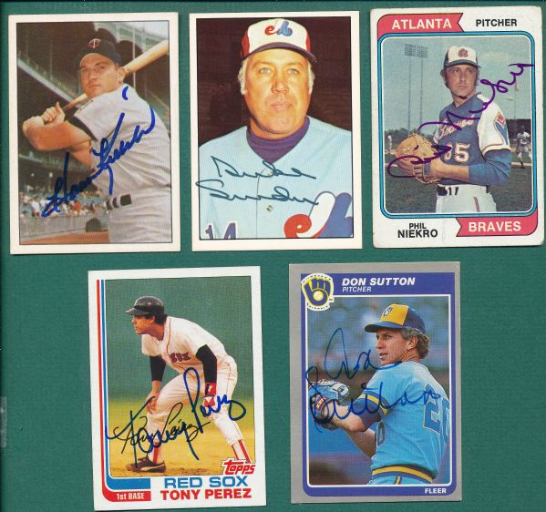 Lot of (38) Signed Baseball Cards W/ Killebrew *Autograph*