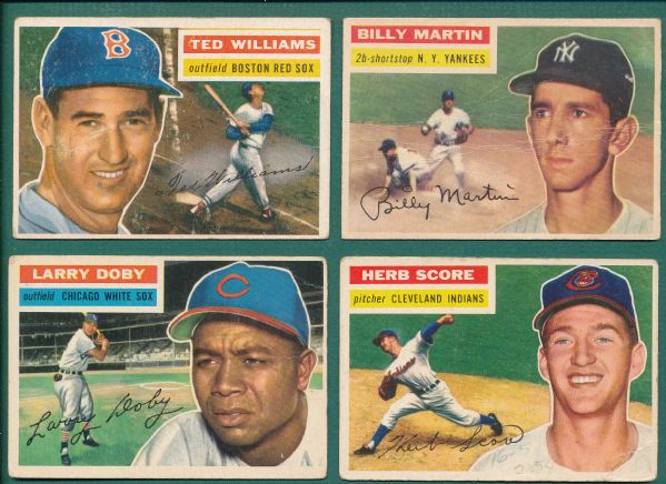 1956 Topps Lot of (47) W/ Ted Williams