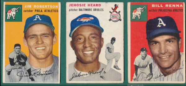 1954 Topps Lot of (15) W/ Robertson