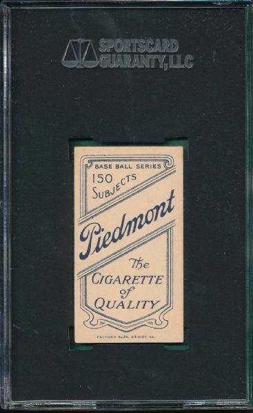 1909-1911 T206 Wallace Piedmont Cigarettes SGC 60