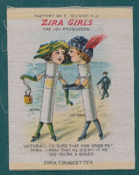 1900s S102 Zira Girls Zira Cigarettes Silks Lot of (7)