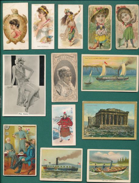 1880s-1910s Lot of (14) Non-Sports Cards W/ Jockey