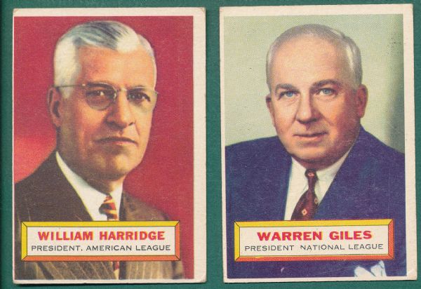 1956 Topps Lot of (58) W/ #1 Harridge & Giles
