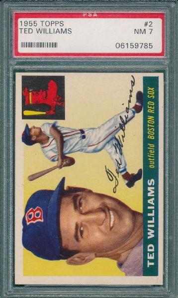 1955 Topps #2 Ted Williams PSA 7