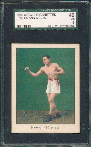 1910 T220 Frank Klaus Mecca Cigarettes SGC 40 *Boxer*