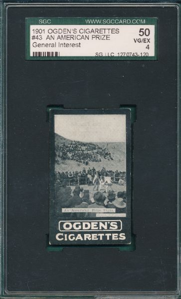1901 #43 An American Prize Fight Ogden Cigarettes SGC 50