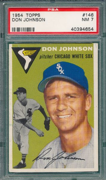 1954 Topps #146 Don Johnson PSA 7