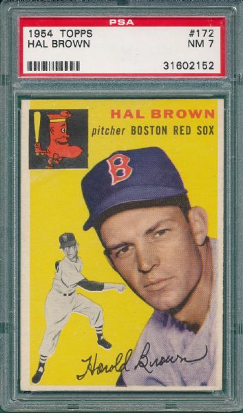 1954 Topps #172 Hal Brown PSA 7