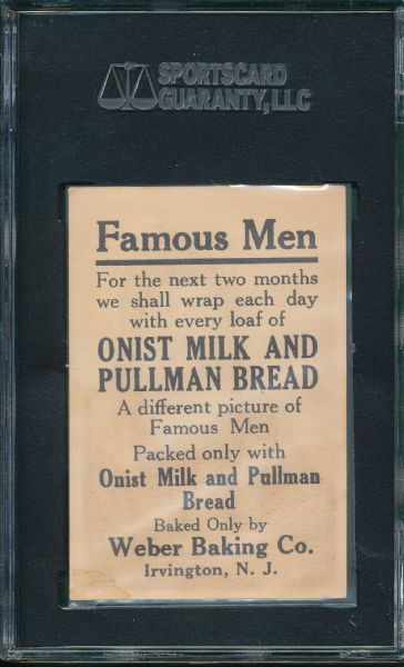 1920s Famous Men Duke of Wellington, Weber Baking Co., SGC 30