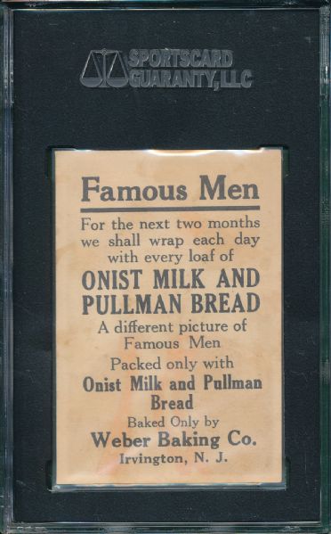 1920s Famous Men John Paul Jones, Weber Baking Co., SGC 40