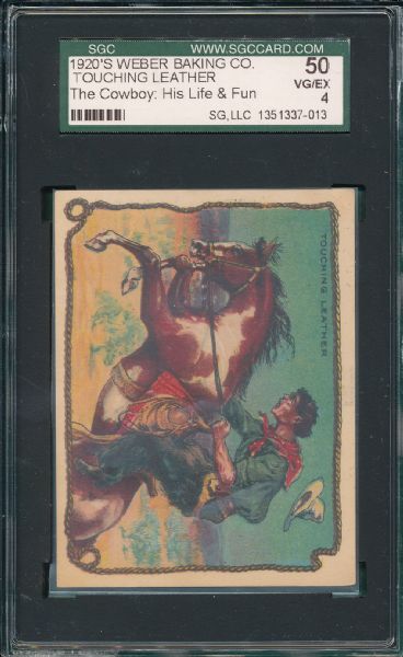 1920s The Cowboy: His Life & Fun, Touching Leather, Weber Baking Co., SGC 50