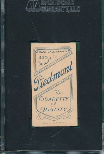 1909-1911 T206 Dahlen, Brooklyn, Piedmont Cigarettes SGC 40 