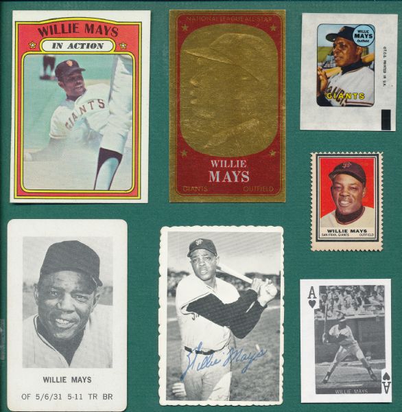 1962-72 Topps Willie Mays Lot of (7)