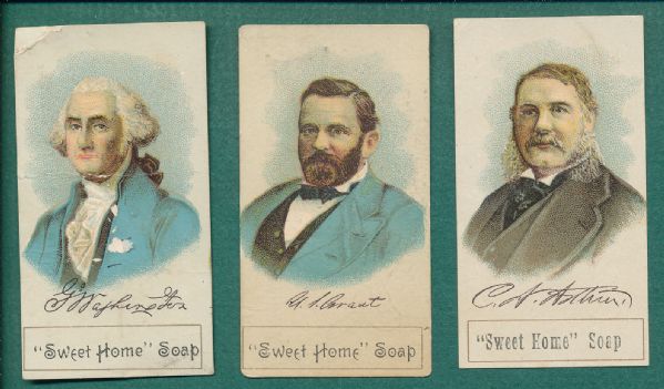 1890's Presidents, Sweet Home Soap W/ Washington, Lot of (11)