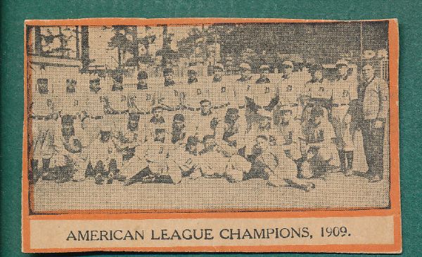 1910 Orange  Borders Al Champions, 1909 W/ Ty Cobb