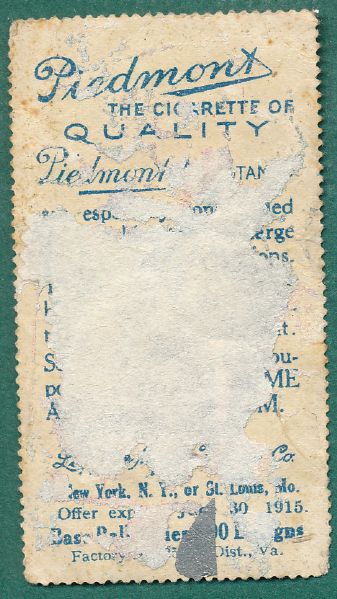 1914 T330-2 Beals Becker, Piedmont Art Stamp