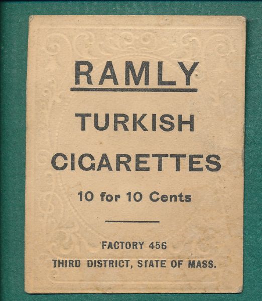 1909 T204 Neal Ball Ramly Cigarettes 