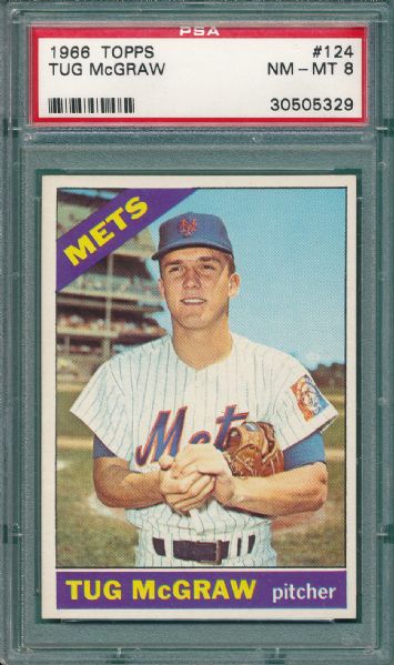 1966 Topps Lot of (3) Mets W/ McGraw PSA 8