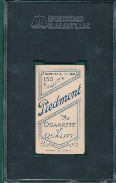 1909-1911 T206 Marquard, Hands at Thighs, Piedmont Cigarettes SGC 40