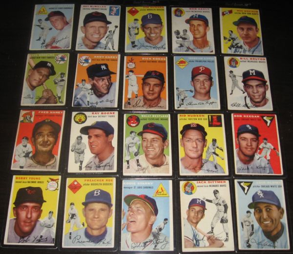 1954 Topps Lot of (42) W/ Doby