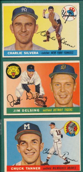1955 Topps Lot of (7) High Numbers W/ Silvera
