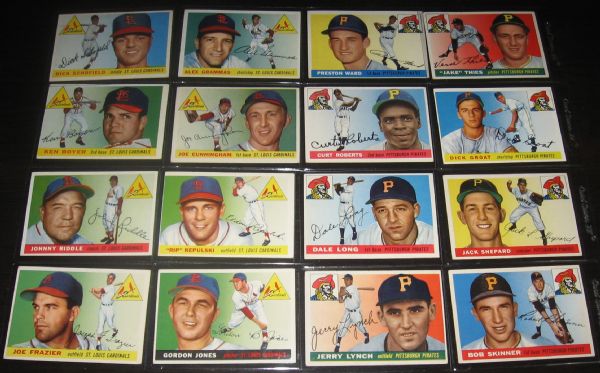 1955 Topps Lot of (32) Red Sox, Pirates & Cardinals W/ Agganis