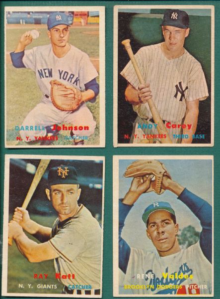 1957 Topps Lot of (29) Mid Numbers W/ Carey