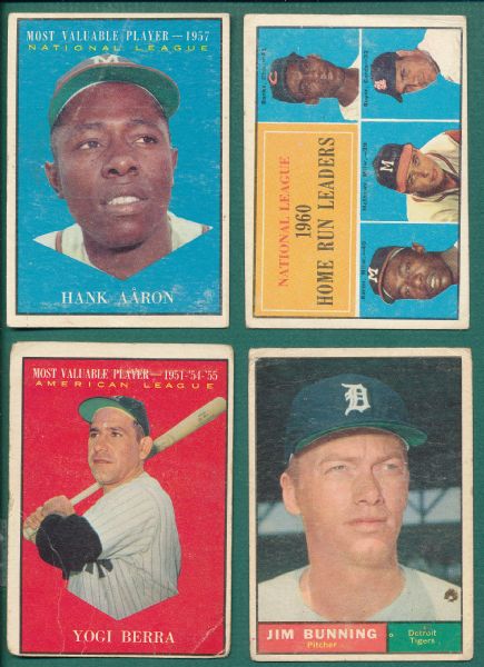 1961 Topps (95) Card Lot W/ Aaron