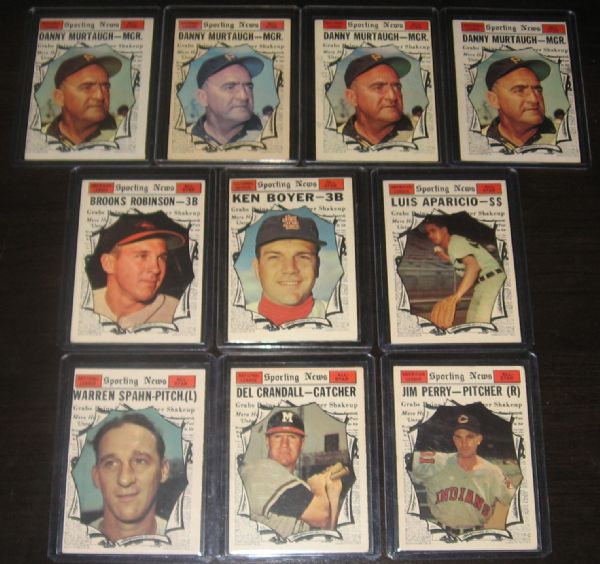 1961 Topps All Stars (13) Card Lot of High Numbers W/ Banks