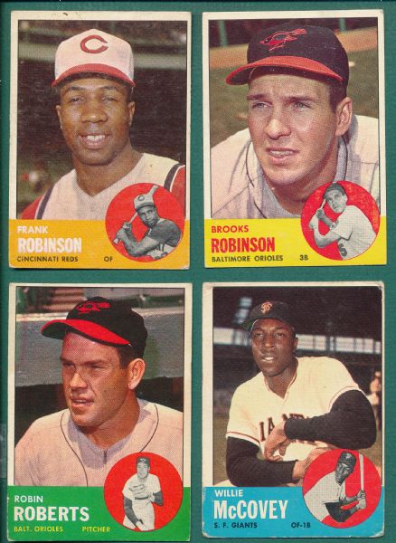1963 Topps Lot of (4) W/ F. Robinson