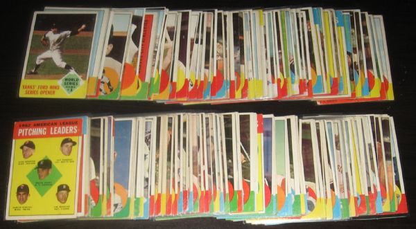 1963 Topps Lot of (130) W/ Snider