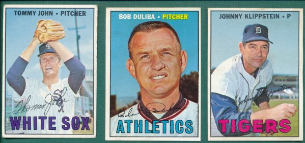 1967 Topps High Number Lot of (12) W/ Tommy John