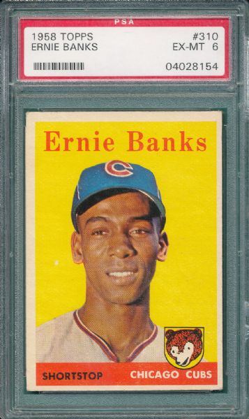1958 Topps #310 Ernie Banks PSA 6