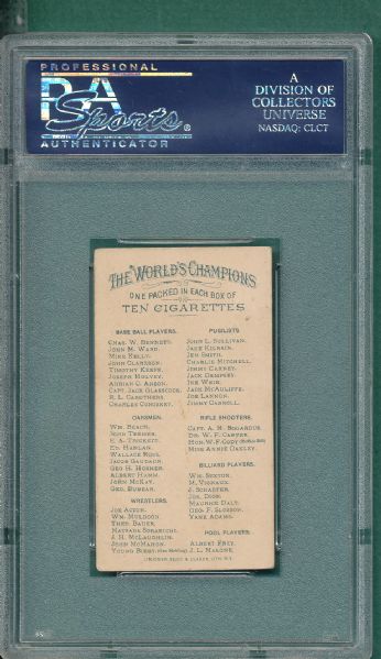 1887 N28 Charles Comiskey Allen & Ginter Cigarettes PSA 4.5