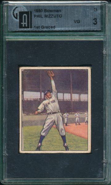 1950 Bowman #11 Phil Rizzuto GAI 3 *Short Print*