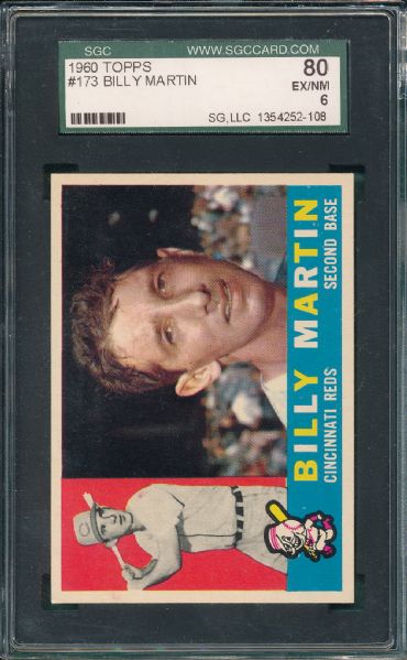 1960 Topps #173 Billy Martin SGC 80