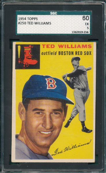 1954 Topps #250 Ted Williams SGC 60