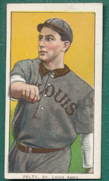 1909-1911 T206 Pelty, Throwing, Piedmont Cigarettes