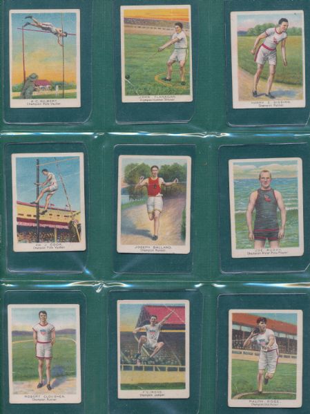 1910s E229 National Licorice/D353 Koester's Bread Champion Athletes Partial Set (12/25)