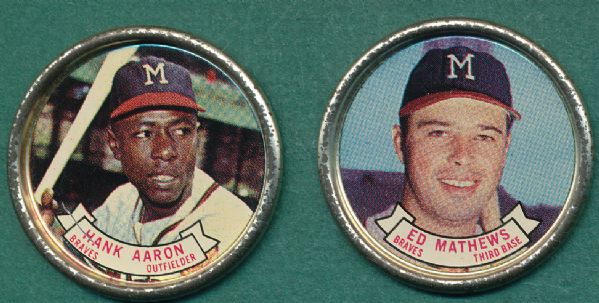 1964 Topps Coins Lot of (10) W/ Aaron