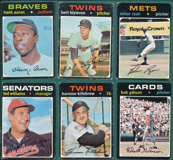 1971 Topps Baseball Partial Set (711/752)
