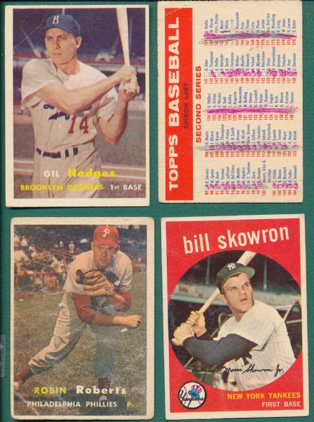 1957-69 Topps Lot of (106) W/ 57 Checklist