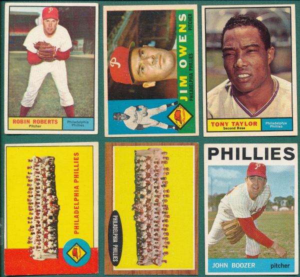 1960-64 Topps Lot of (147) Phillies W/ Roberts *Crease Free*