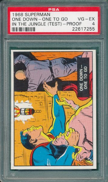 1968 Superman, Test Proof, One Down, PSA 4